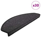 vidaXL Stufenmatten 30 Stk. 65x24x4 cm Anthrazit Halbrund Groß
