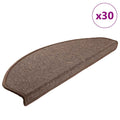 vidaXL Stufenmatten 30 Stk. 65x24x4 cm Kaffeebraun Halbrund Groß