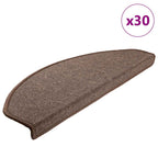 vidaXL Stufenmatten 30 Stk. 65x24x4 cm Kaffeebraun Halbrund Groß