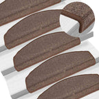 vidaXL Stufenmatten 30 Stk. 65x24x4 cm Kaffeebraun Halbrund Groß