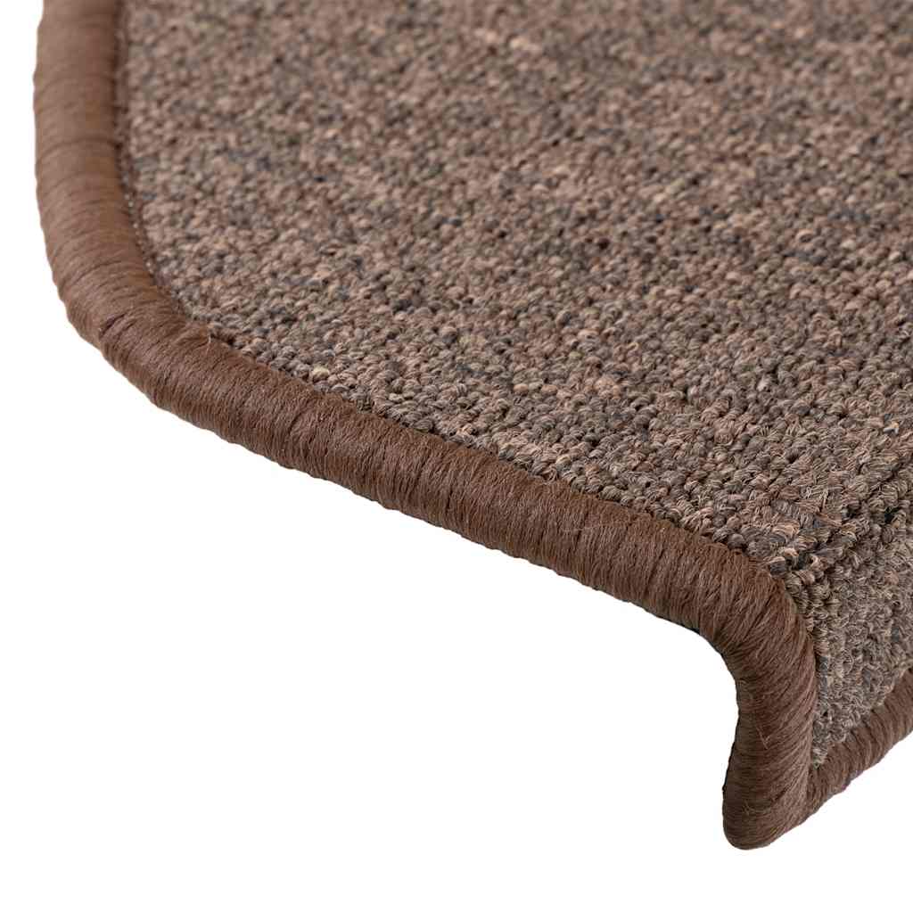 vidaXL Stufenmatten 30 Stk. 65x24x4 cm Kaffeebraun Halbrund Groß