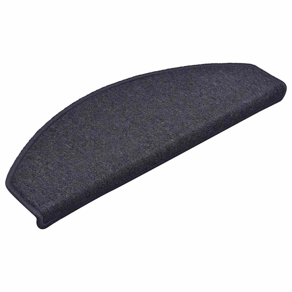 vidaXL Stufenmatten 30 Stk. 65 x 24 x 4 cm Dunkelgrau und Blau Halbrund Groß