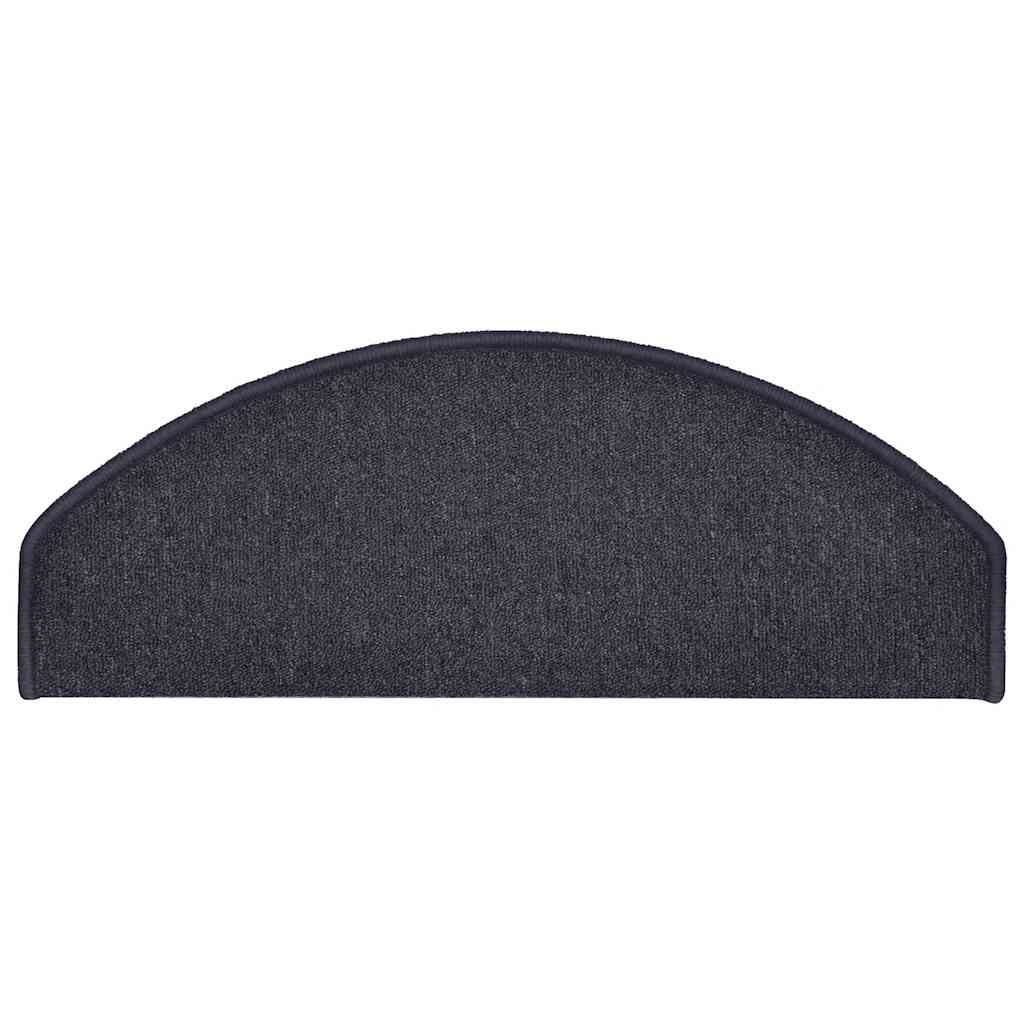 vidaXL Stufenmatten 30 Stk. 65 x 24 x 4 cm Dunkelgrau und Blau Halbrund Groß
