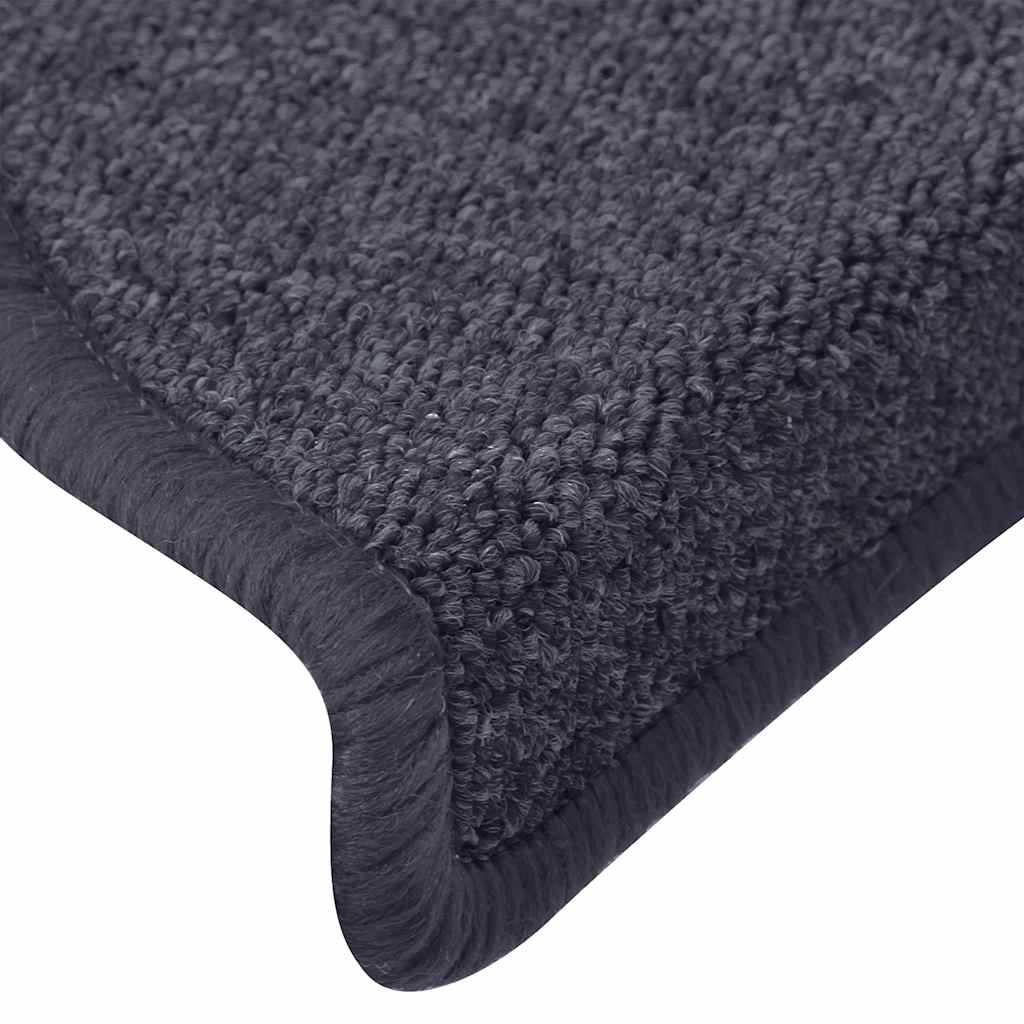 vidaXL Stufenmatten 30 Stk. 65 x 24 x 4 cm Dunkelgrau und Blau Halbrund Groß