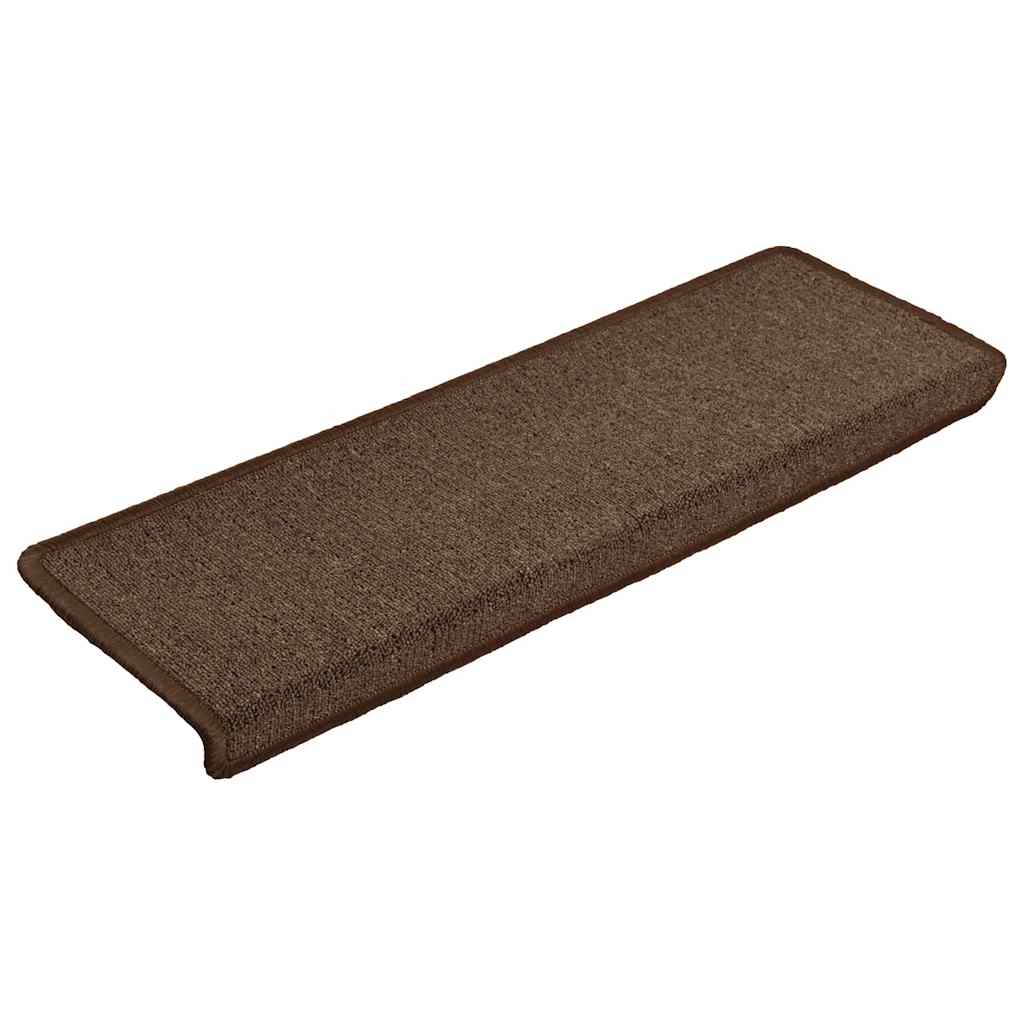 vidaXL Stufenmatten 30 Stk. 65x21x4 cm Kaffeebraun Rechteckiger Rand