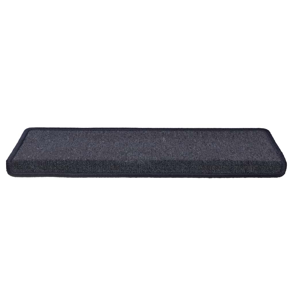 vidaXL Stufenmatten 30 Stk. 65 x 21 x 4 cm Dunkelgrau und Blau Rechteckiger Rand