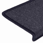 vidaXL Stufenmatten 30 Stk. 65 x 21 x 4 cm Dunkelgrau und Blau Rechteckiger Rand