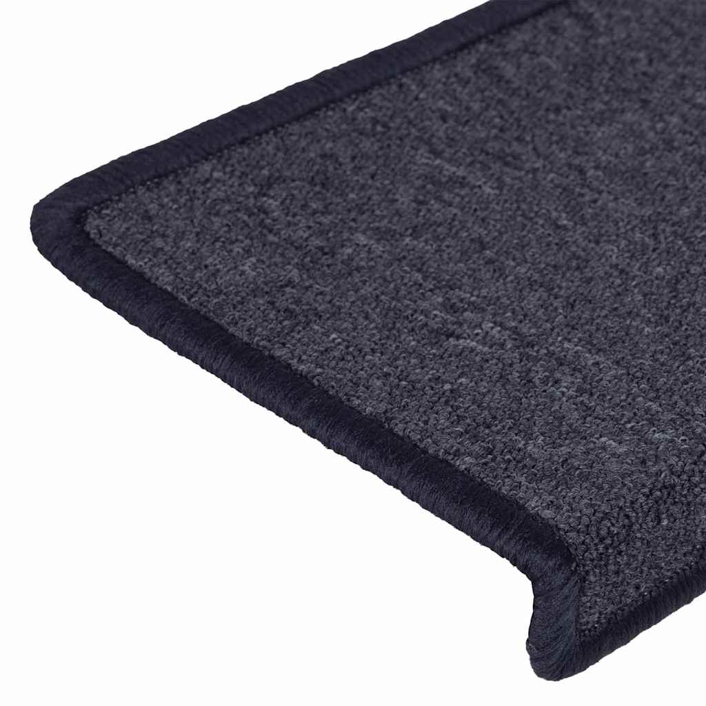 vidaXL Stufenmatten 30 Stk. 65 x 21 x 4 cm Dunkelgrau und Blau Rechteckiger Rand