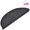 vidaXL Stufenmatten 20 Stk. 56x17x3 cm Anthrazit Halbrund