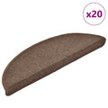 vidaXL Stufenmatten 20 Stk. 56x17x3 cm Kaffeebraun Halbrund