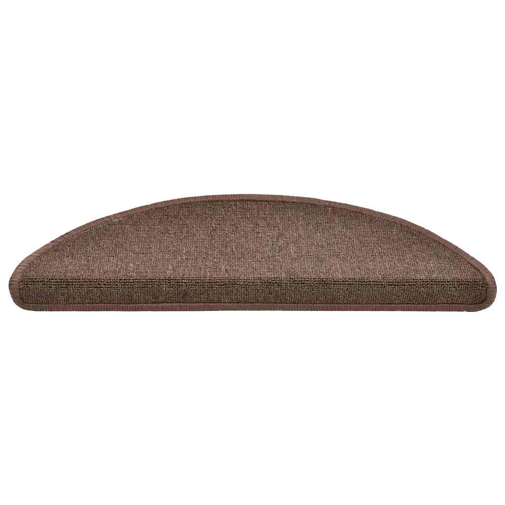 vidaXL Stufenmatten 20 Stk. 56x17x3 cm Kaffeebraun Halbrund