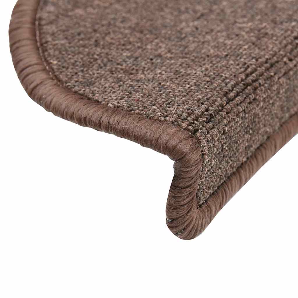 vidaXL Stufenmatten 20 Stk. 56x17x3 cm Kaffeebraun Halbrund