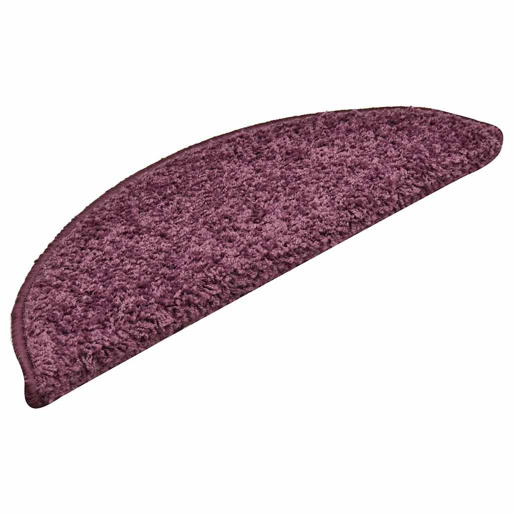 vidaXL Stufenmatten 30 Stk. 56x17x3 cm Dunkelviolett Halbrund