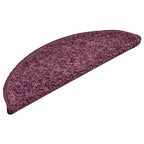 vidaXL Stufenmatten 30 Stk. 56x17x3 cm Dunkelviolett Halbrund