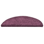 vidaXL Stufenmatten 30 Stk. 56x17x3 cm Dunkelviolett Halbrund
