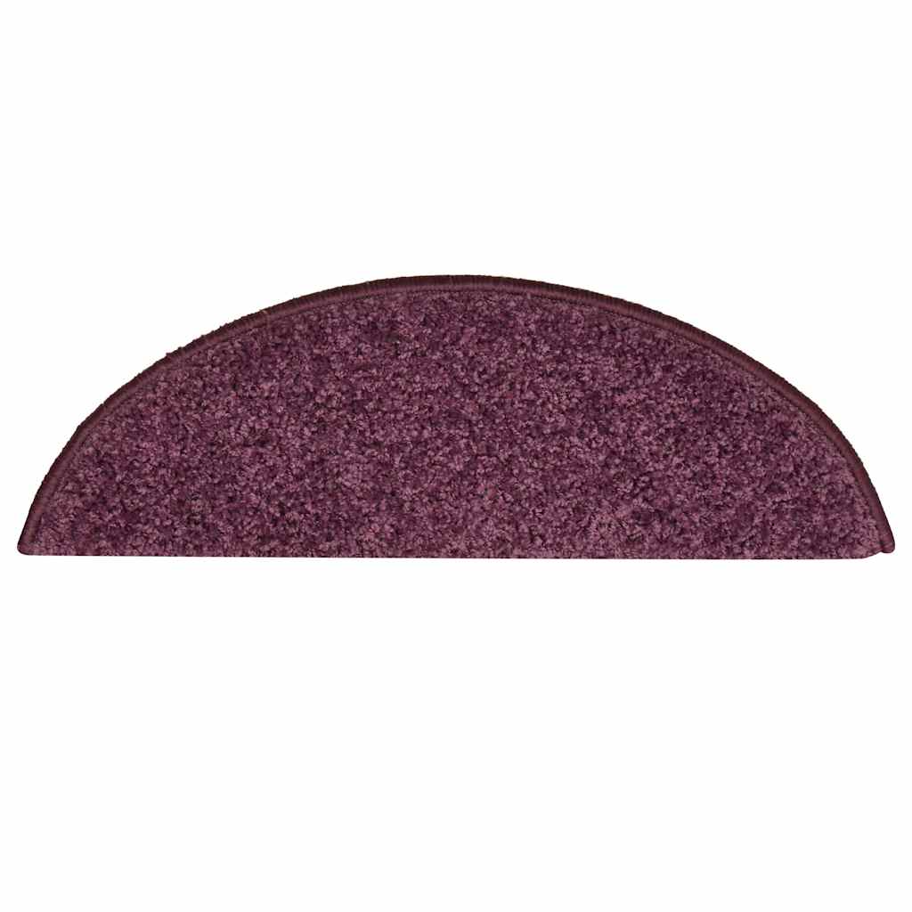 vidaXL Stufenmatten 30 Stk. 56x17x3 cm Dunkelviolett Halbrund