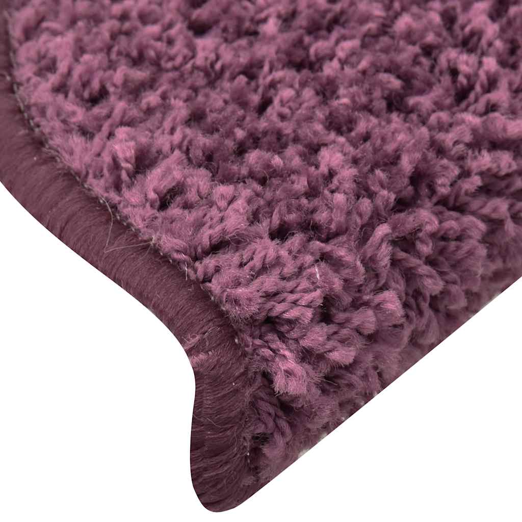 vidaXL Stufenmatten 30 Stk. 56x17x3 cm Dunkelviolett Halbrund
