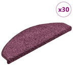 vidaXL Stufenmatten 30 Stk. 65x21x4 cm Dunkelviolett Halbrund Groß