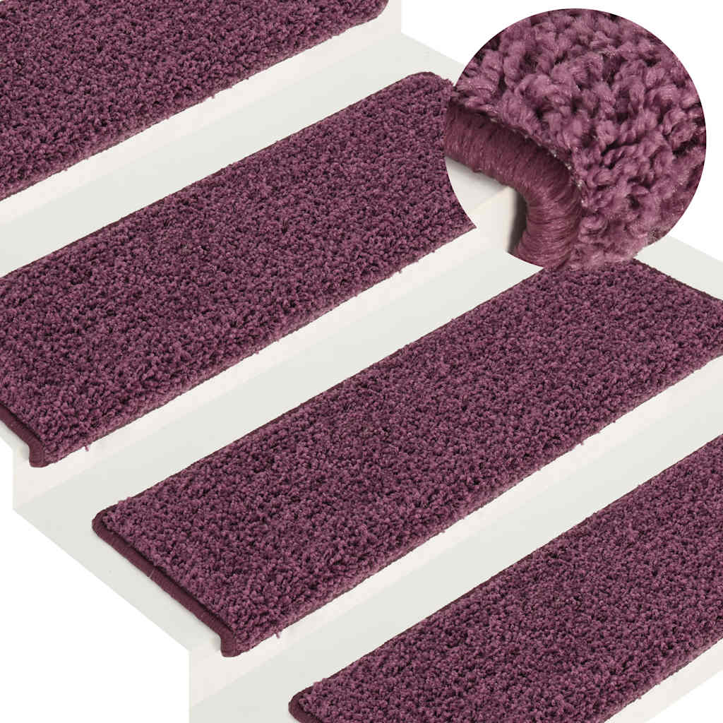 vidaXL Stufenmatten 30 Stk. 65x21x4 cm Dunkelviolett Rechteckiger Rand