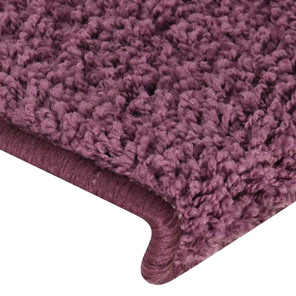 vidaXL Stufenmatten 30 Stk. 65x21x4 cm Dunkelviolett Rechteckiger Rand
