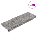 vidaXL Stufenmatten 20 Stk. 65x21x4 cm Grau Rechteckiger Rand