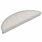 vidaXL Stufenmatten Selbstklebend Sisal-Optik 30Stk. 56x17x3cm Platina