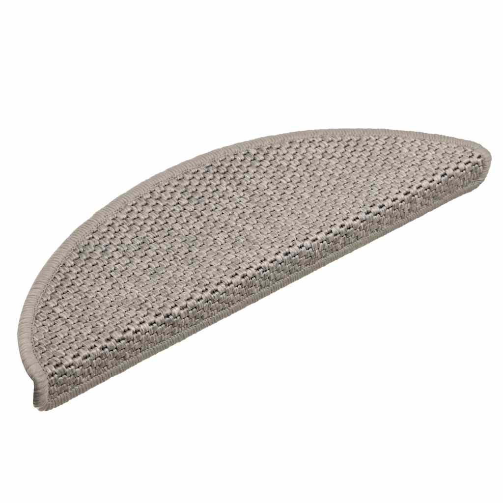 vidaXL Stufenmatten Selbstklebend Sisal-Optik 30Stk. 56x17x3cm Silbern