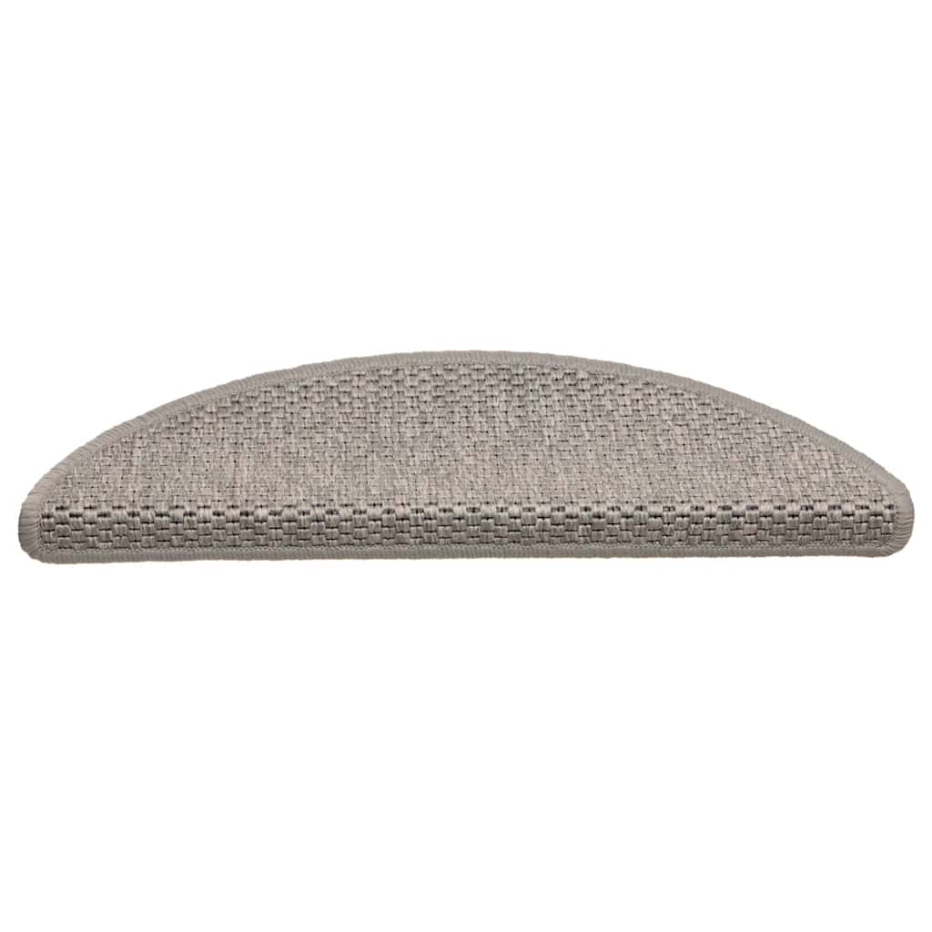 vidaXL Stufenmatten Selbstklebend Sisal-Optik 30Stk. 56x17x3cm Silbern