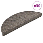 vidaXL Stufenmatten Selbstklebend Sisal-Optik 30 Stk. 56x17x3 cm Grau-Beige
