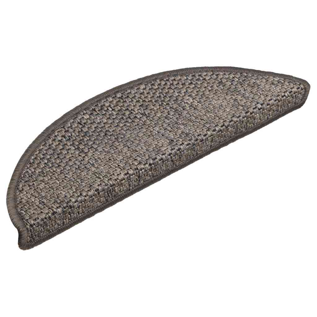 vidaXL Stufenmatten Selbstklebend Sisal-Optik 30 Stk. 56x17x3 cm Grau-Beige