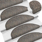 vidaXL Stufenmatten Selbstklebend Sisal-Optik 30 Stk. 56x17x3 cm Grau-Beige