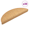 vidaXL Stufenmatten Selbstklebend Sisal-Optik 30 Stk. 56x17x3 cm Sisal