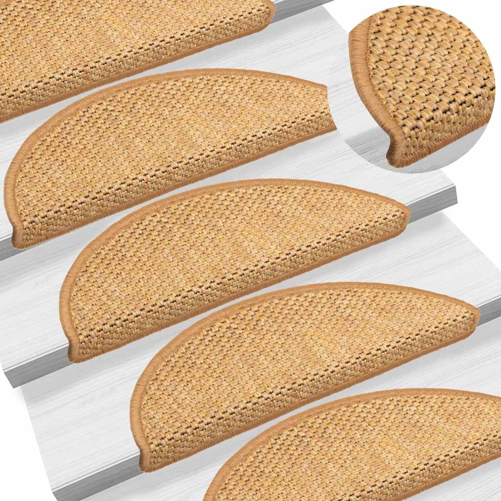 vidaXL Stufenmatten Selbstklebend Sisal-Optik 30 Stk. 56x17x3 cm Sisal