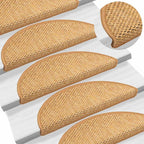 vidaXL Stufenmatten Selbstklebend Sisal-Optik 30 Stk. 56x17x3 cm Sisal