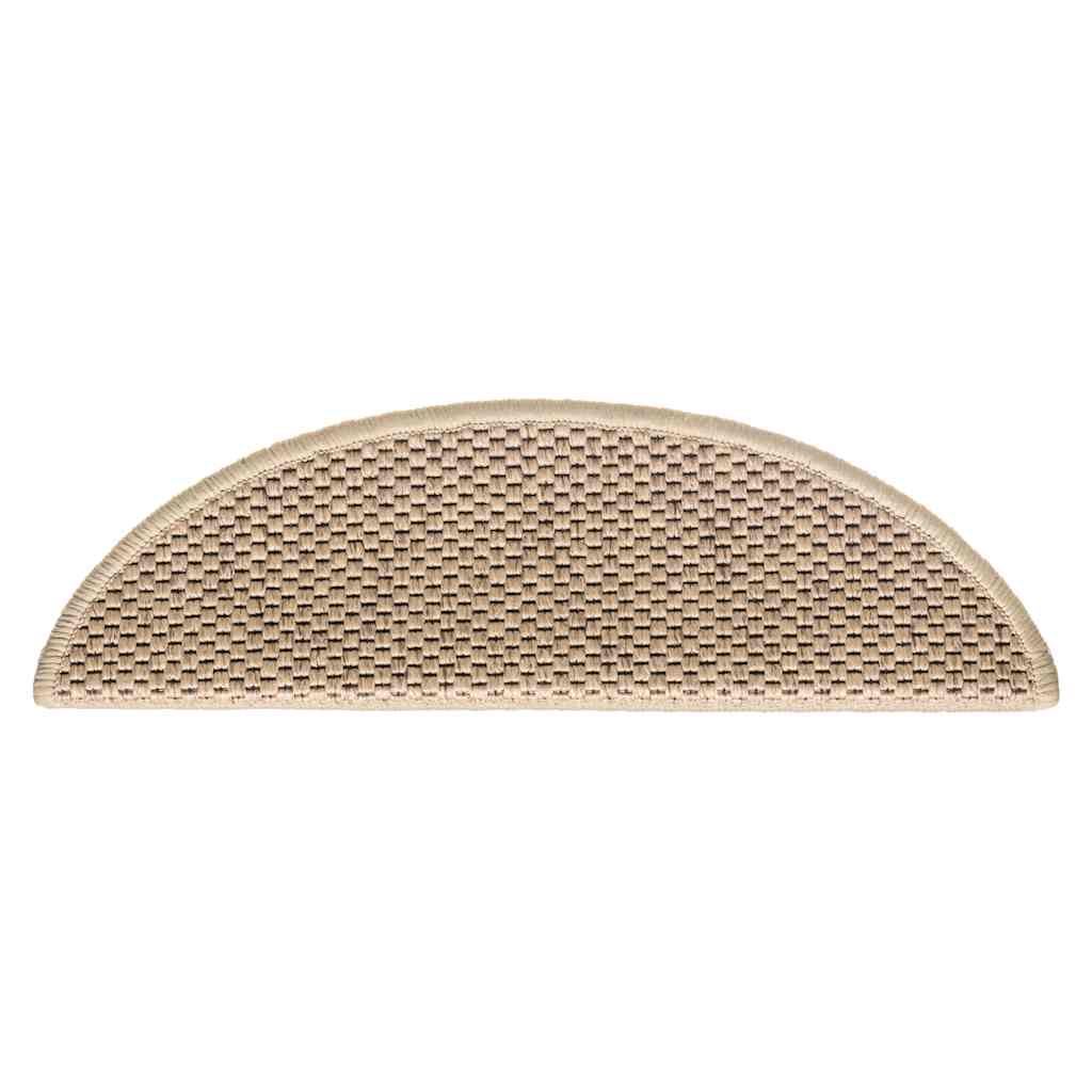 vidaXL Stufenmatten Selbstklebend Sisal-Optik 30Stk. 56x17x3cm Sand