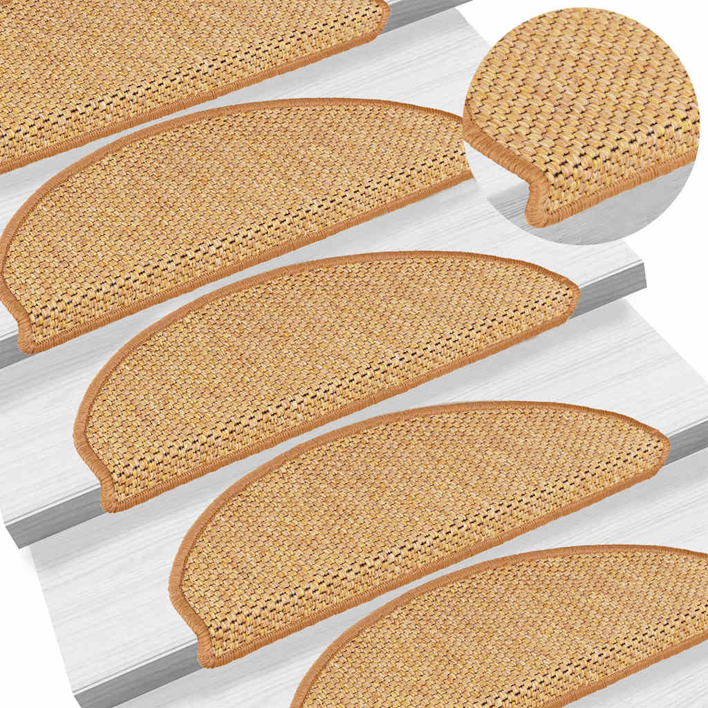 vidaXL Stufenmatten Selbstklebend Sisal-Optik 30Stk. 65x21x4cm Sisal