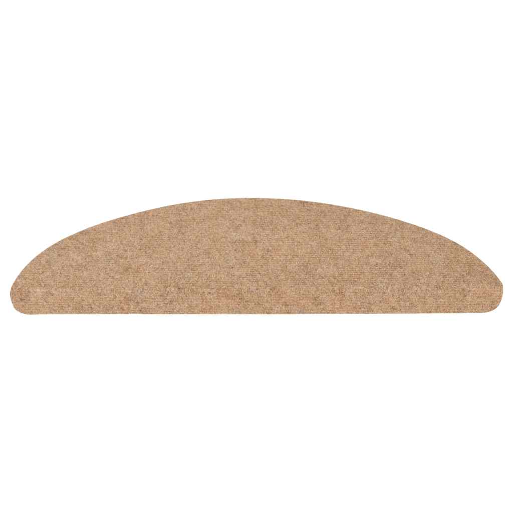vidaXL Stufenmatten Selbstklebend 30 Stk. Beige 56x17x3 cm