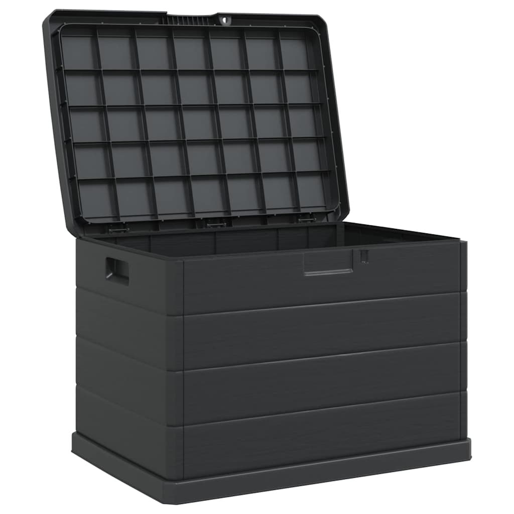 vidaXL Gartenlagerbox Anthrazit 77,5 x 54,5 x 53 cm Kunststoff