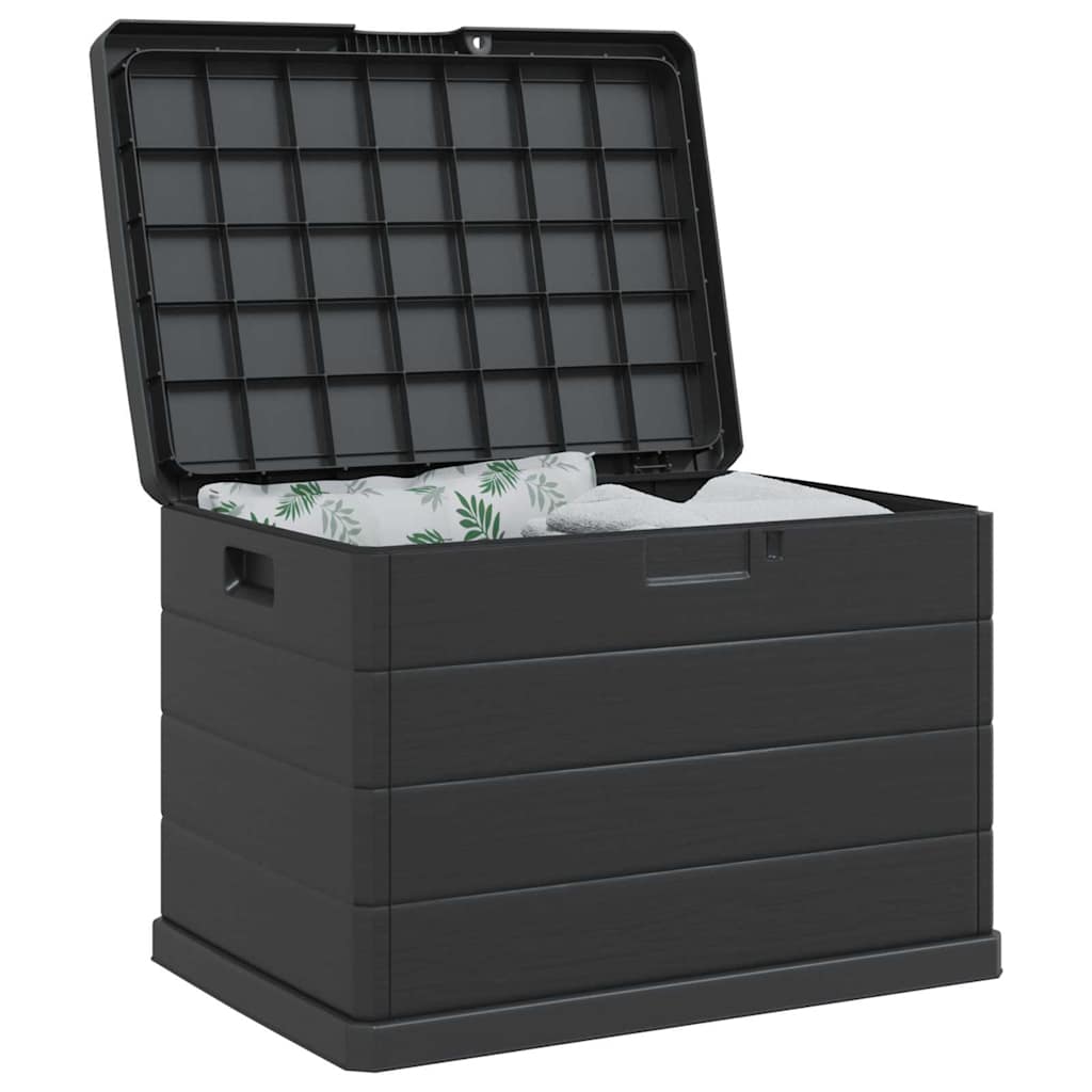 vidaXL Gartenlagerbox Anthrazit 77,5 x 54,5 x 53 cm Kunststoff