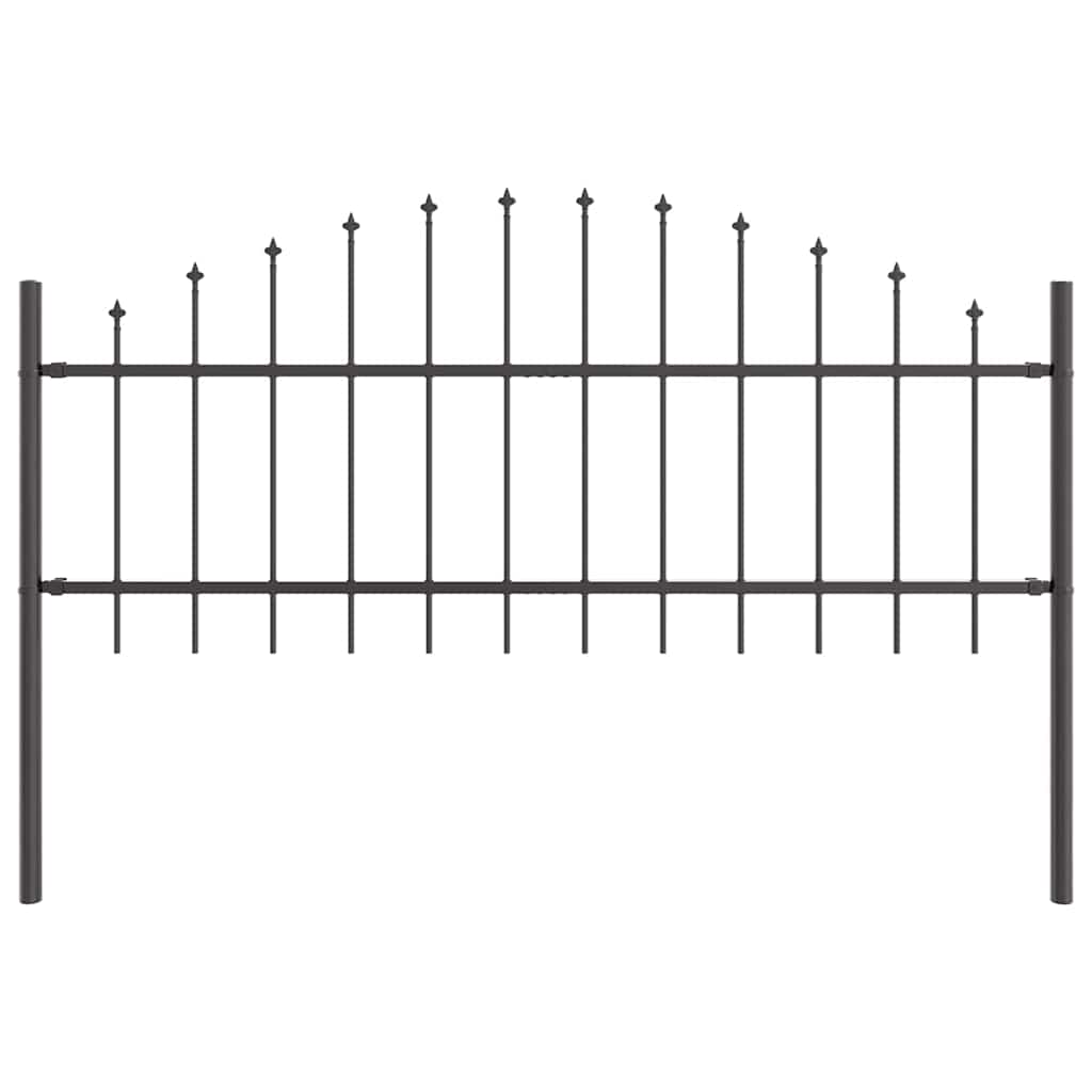 vidaXL Gartenzaun Woerden 2 pcs Grau