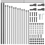 vidaXL Gartenzaun Woerden 2 pcs Grau