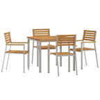 vidaXL Garten Essgruppe 5 pcs Braun Massivholz Akazie