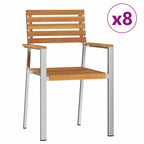 vidaXL Garten Essgruppe 9 pcs Braun Massivholz Akazie
