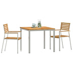 vidaXL Garten Essgruppe 3 pcs Braun Massivholz Teak