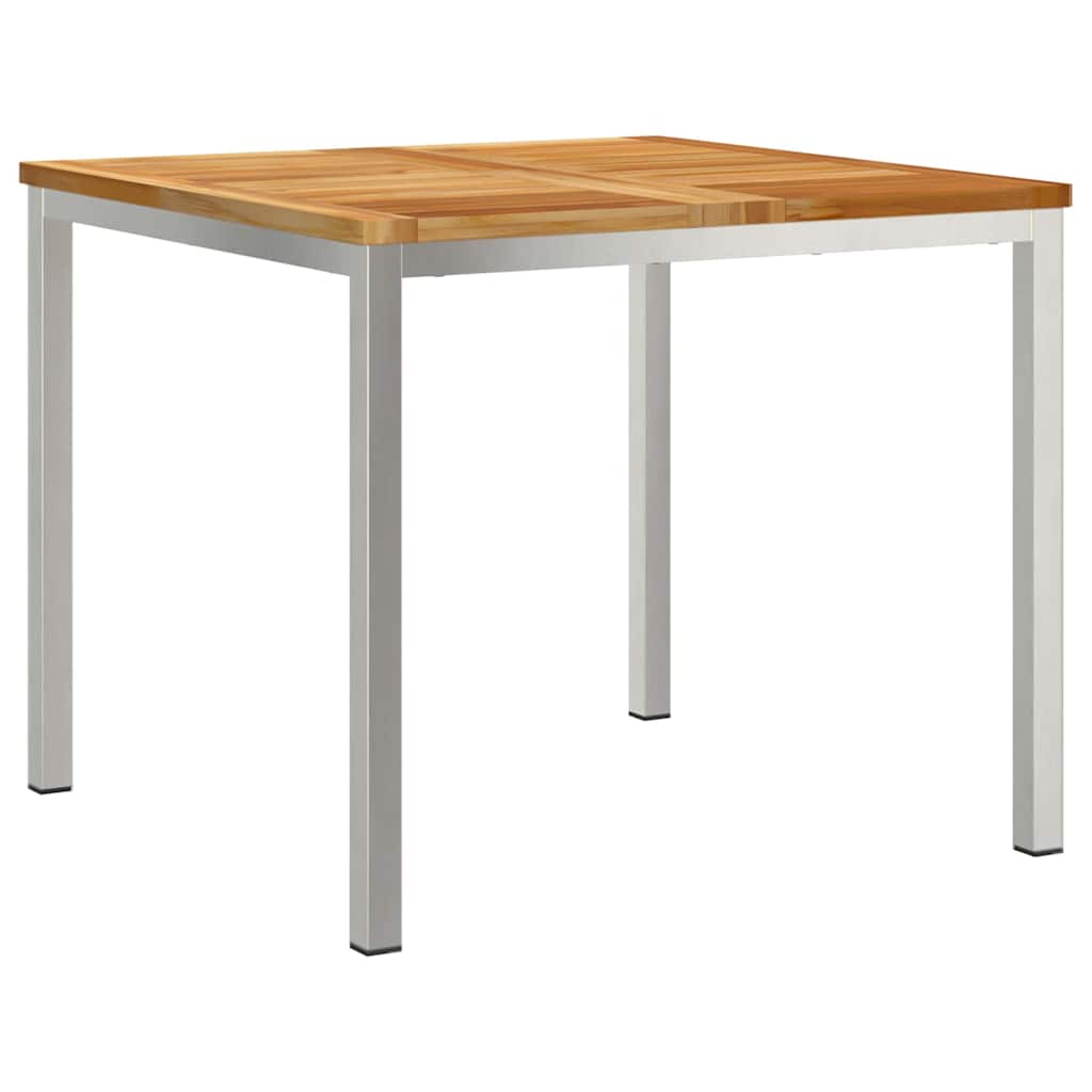 vidaXL Garten Essgruppe 5 pcs Braun Massivholz Teak