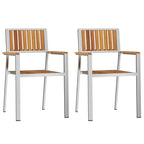 vidaXL Outdoortisch-Set 3 pcs Braun Massivholz Akazie