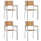 vidaXL Outdoortisch-Set 5 pcs Braun Massivholz Akazie
