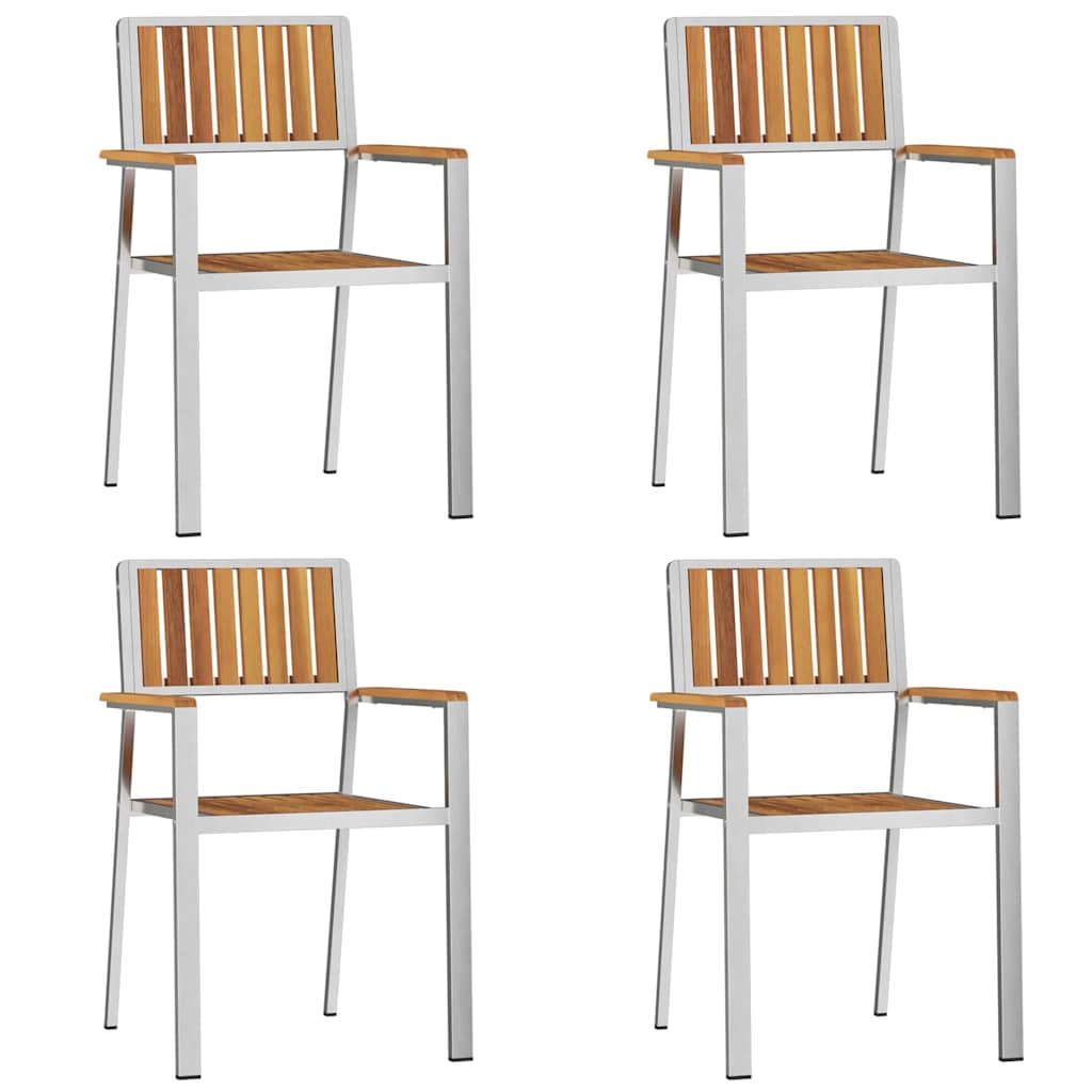 vidaXL Outdoortisch-Set 5 pcs Braun Massivholz Akazie
