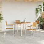 vidaXL Outdoortisch-Set 5 pcs Braun Massivholz Teak