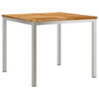 vidaXL Outdoortisch-Set 5 pcs Braun Massivholz Teak
